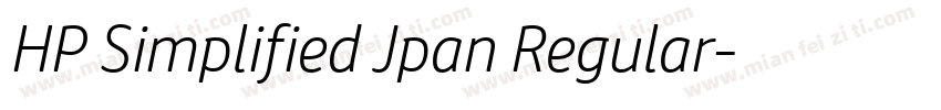 HP Simplified Jpan Regular字体转换